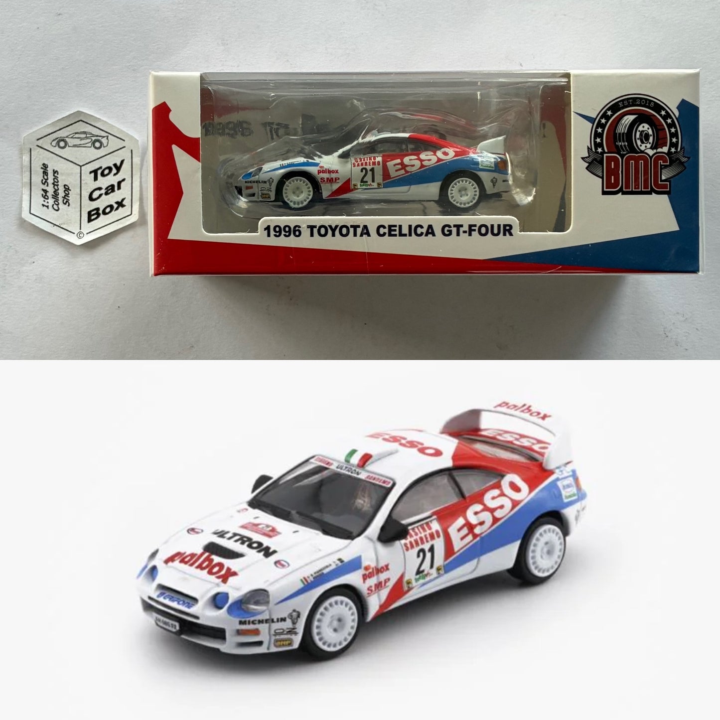 BM CREATIONS - Toyota Celica ST205 (1:64 - Rallye Sanremo d’Italia 1996 #21) Og