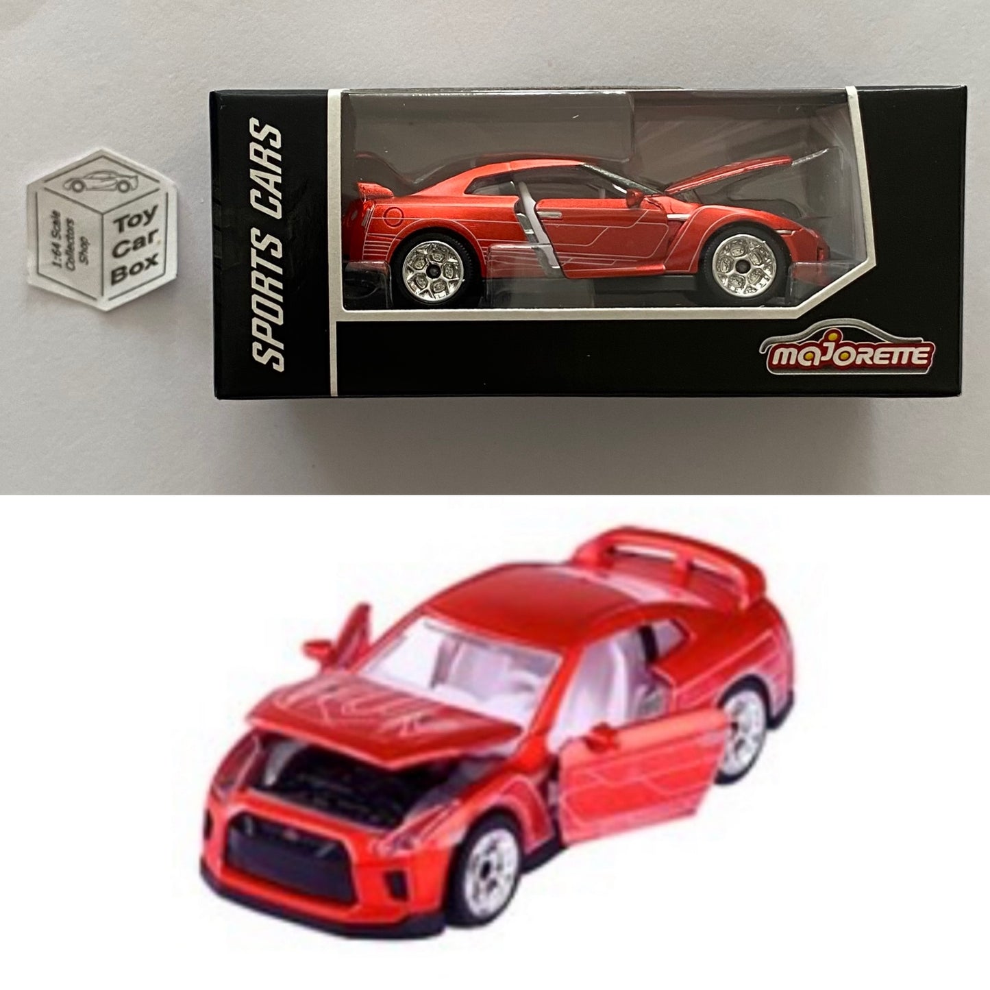 MAJORETTE - Nissan GT-R (Red - Sports Cars Box) 1/64 Scale* - D72
