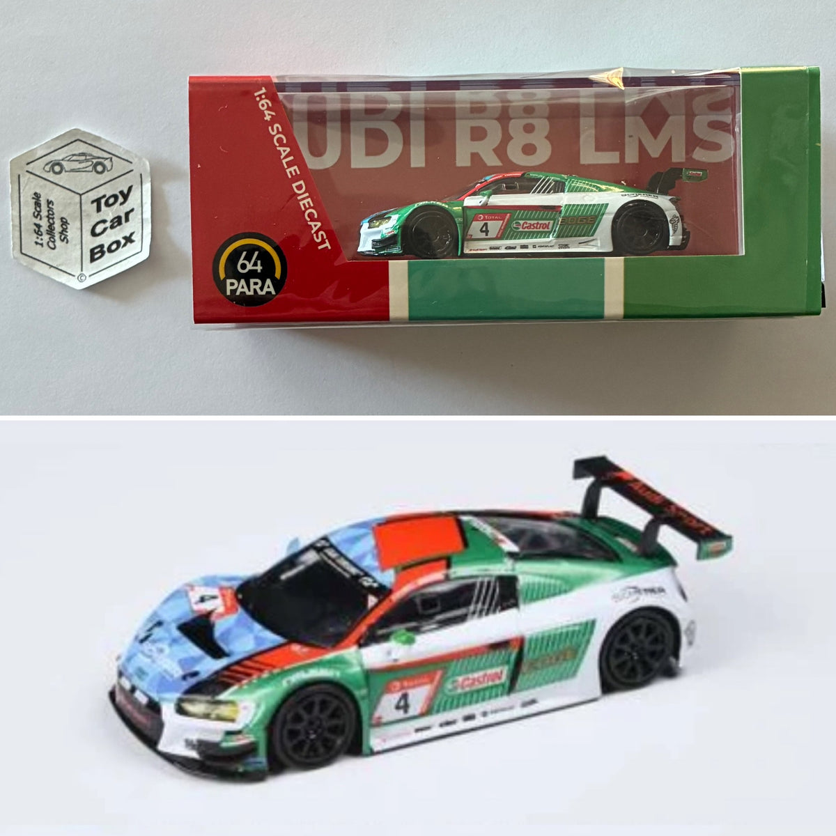 PARA64 - 2019 Audi R8 LMS (24hr Nurburgring P1 Phoenix #4 - 1/64 Scale) P50g