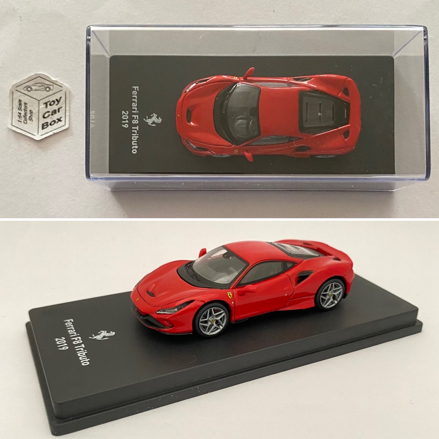 CENTAURIA x IXO - 2019 Ferrari F8 Tribute (Red 1/64 Scale* -Display Case) O31g