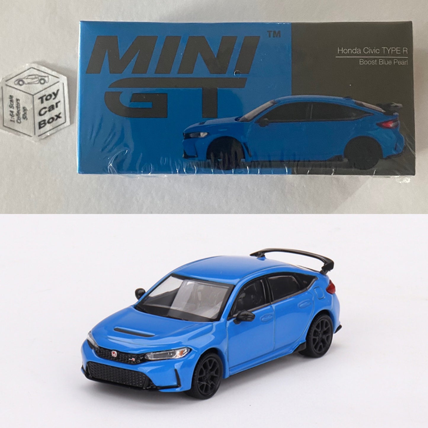 Mini GT #637 - Honda Civic Type R FL5 (Boost Blue Pearl - 1/64 Scale Boxed) L75g