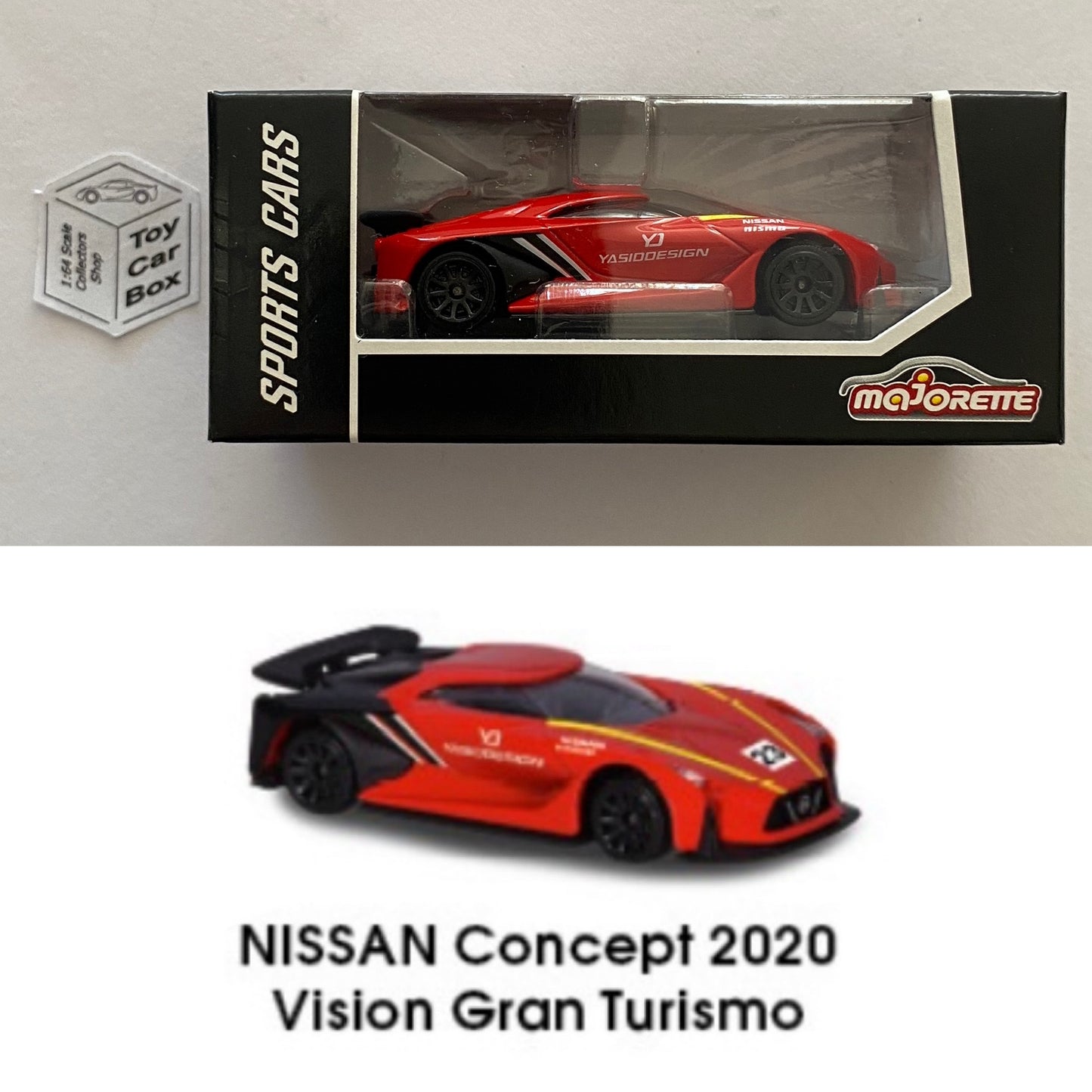 MAJORETTE - Nissan Vision Gran Turismo Concept (Red- Sports Cars Box) 1/64* -C30