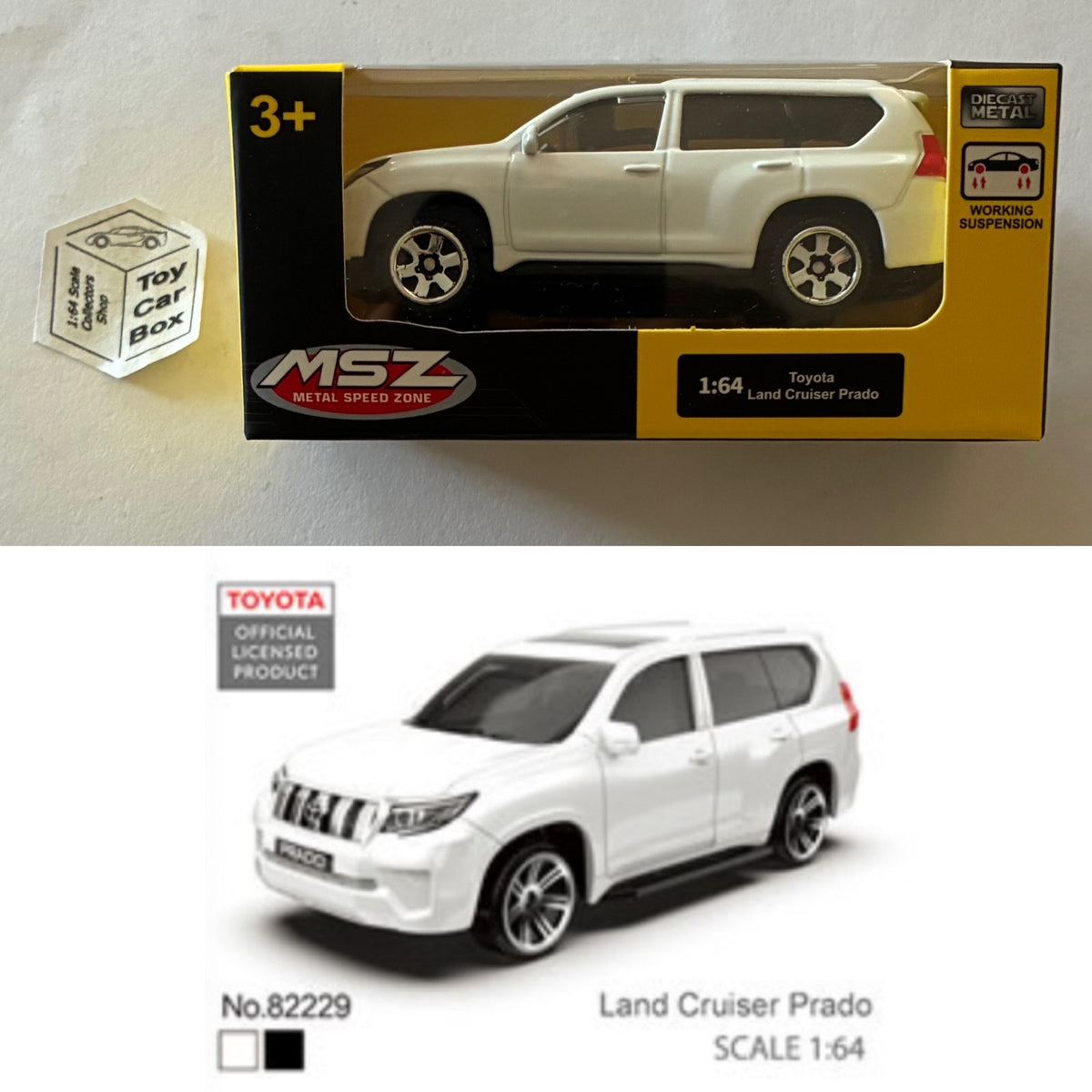 MSZ - Toyota Land Cruiser Prado J150 (White - 1/64 Scale* - Boxed) B49