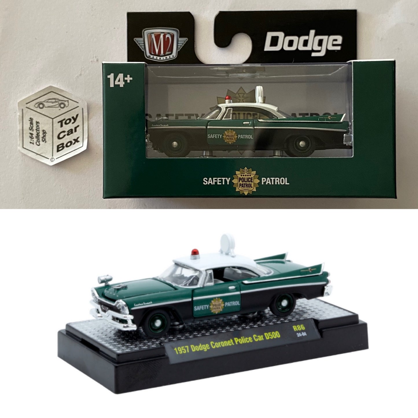 M2 MACHINES - 1957 Dodge Coronet Police Car D500 (Detroit Muscle R86) L92g