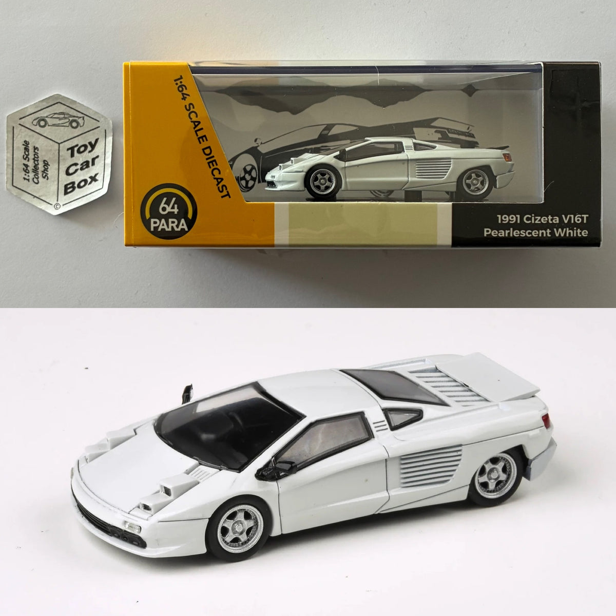 PARA64 - 1991 Cizeta V16T (Pearlescent White - 1/64 Scale) P50g