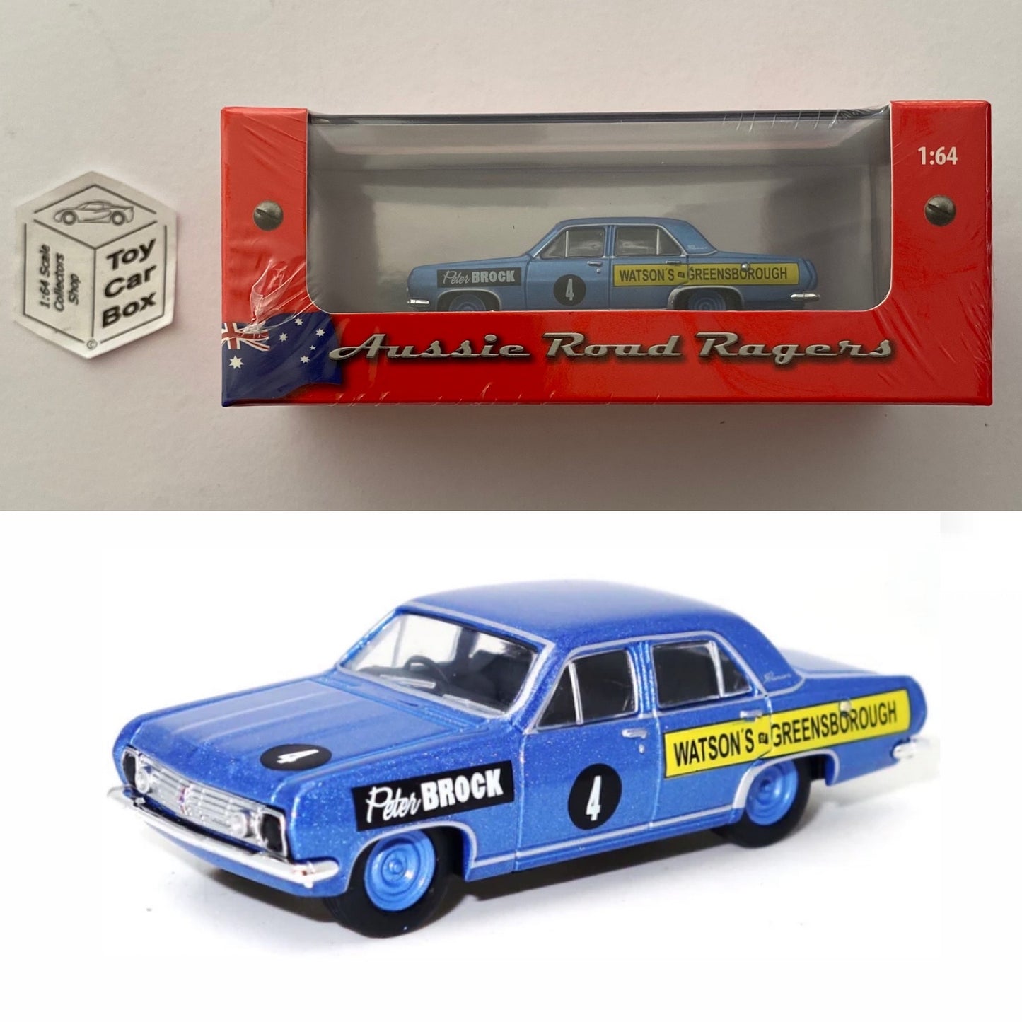 AUSSIE ROAD RAGERS - ‘68 Holden HR Racing Car (Winton 1969 Brocky #4 - 1:64) Q48
