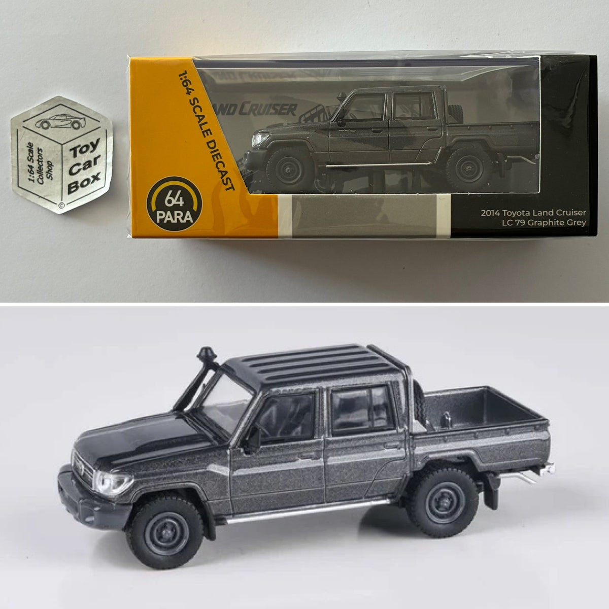 PARA64 - 2014 Toyota Land Cruiser LC 76 (Graphite Grey - 1/64 Scale) P50g