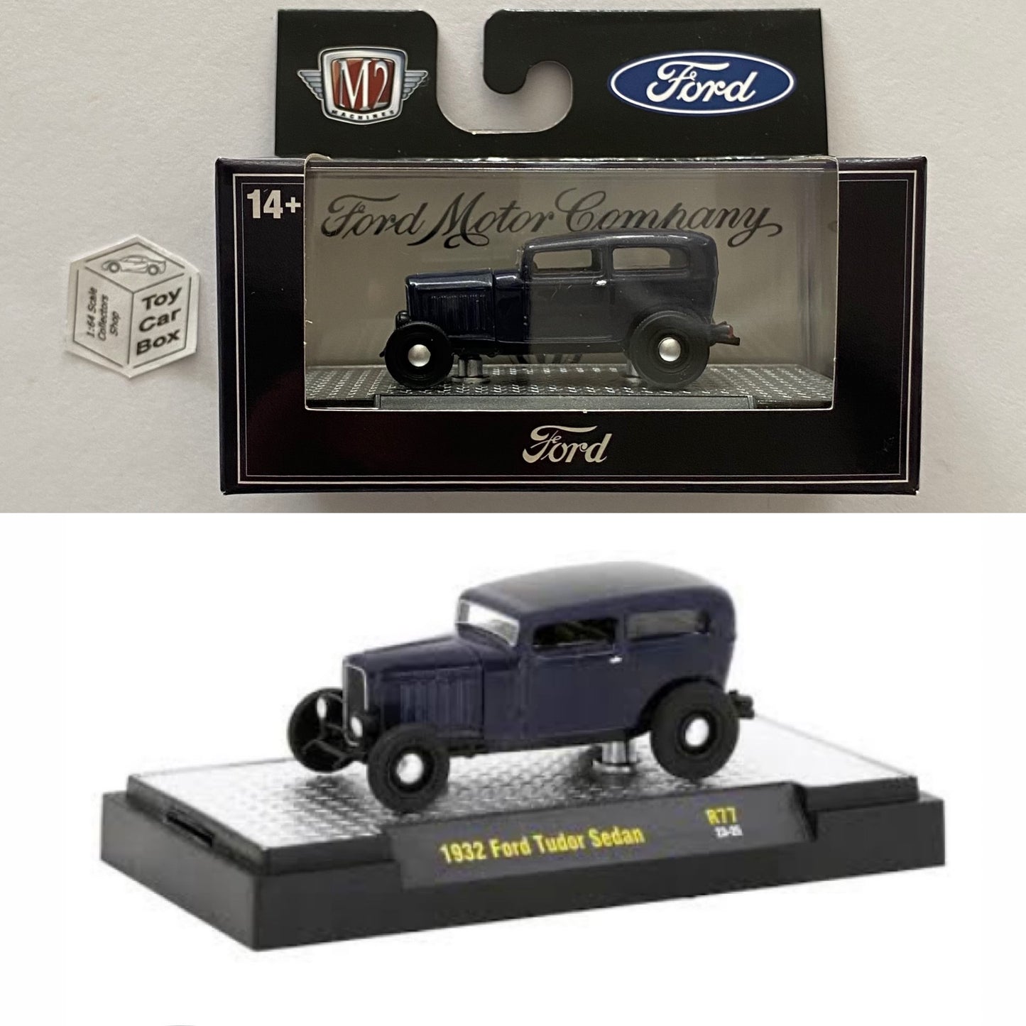 M2 MACHINES - 1932 Ford Tudor Sedan (Blue - Auto-Thentics R77 - 1/64) N25
