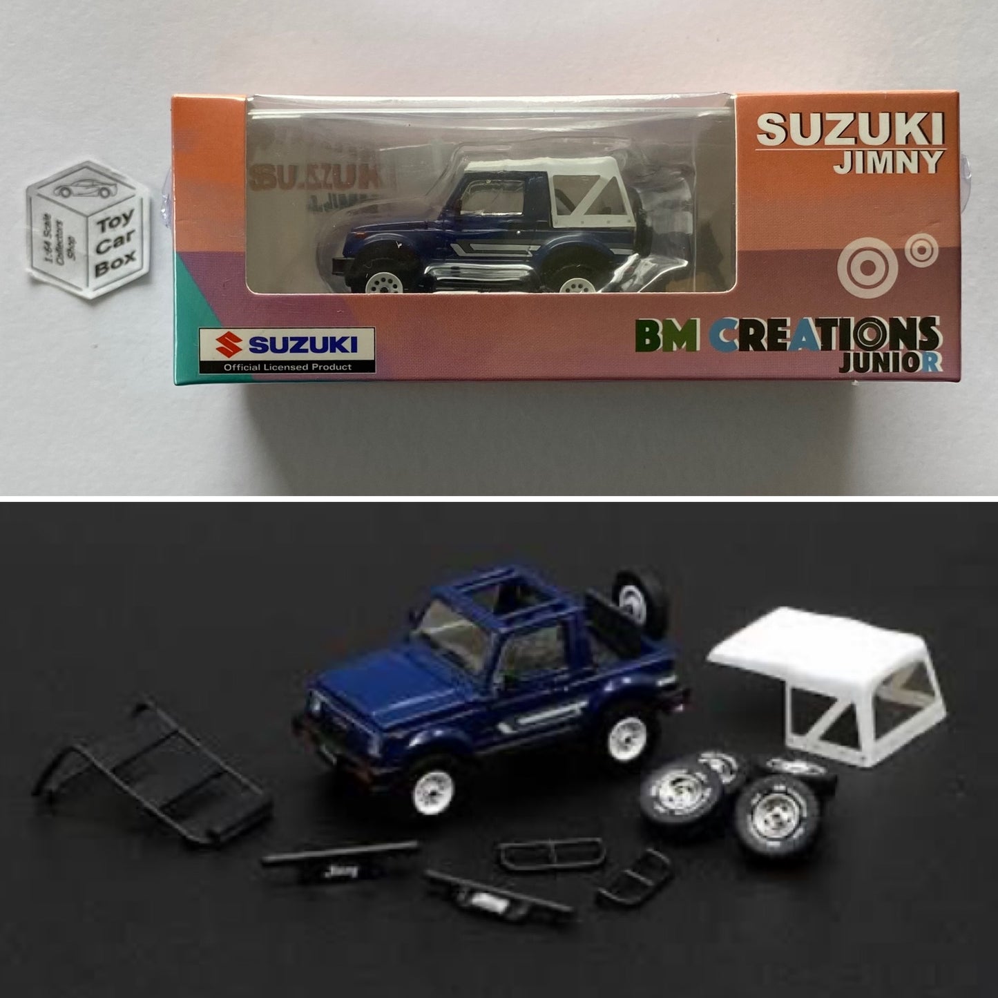 BM CREATIONS - Suzuki Jimny SJ413 (1:64 Scale - Blue - LHD) Og