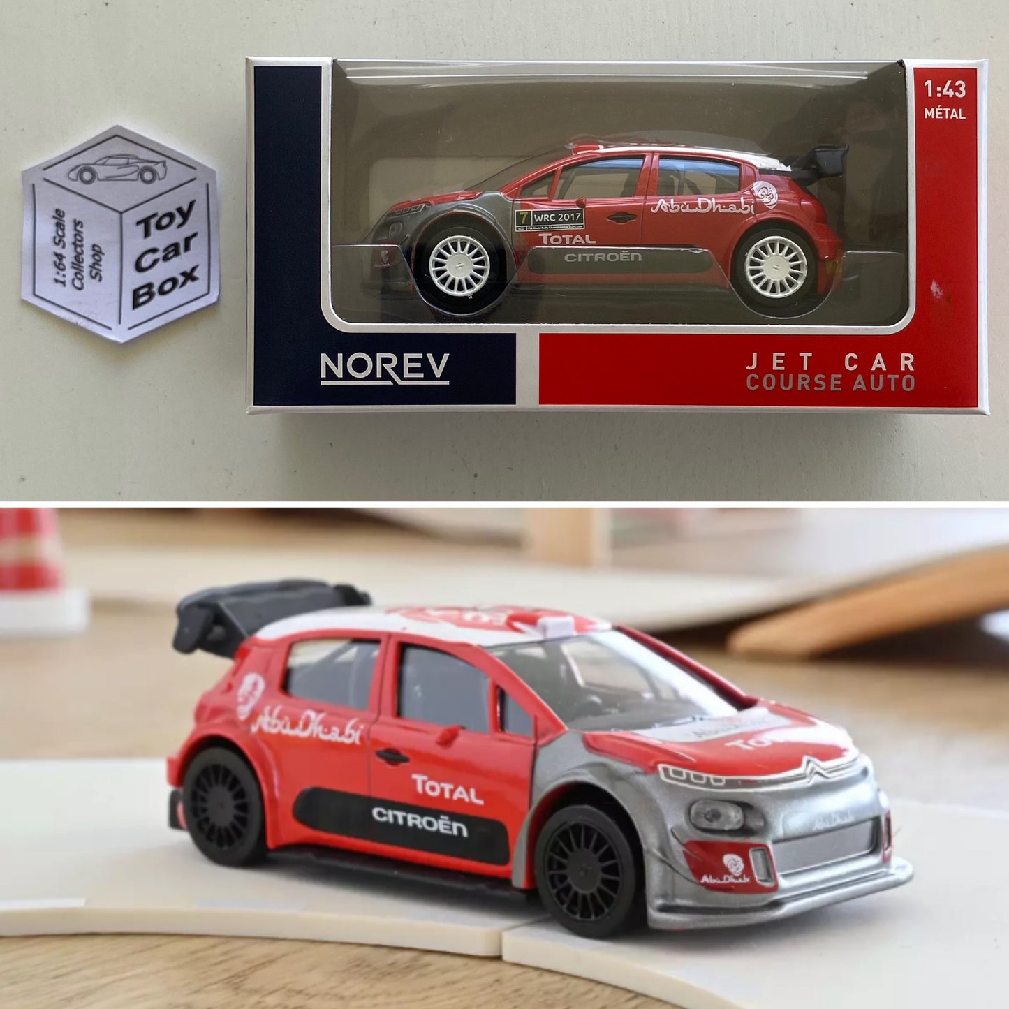 NOREV 1:43 Scale* - 2017 Citroen C3 WRC (Presentation Car - Boxed Jet Car) O31g