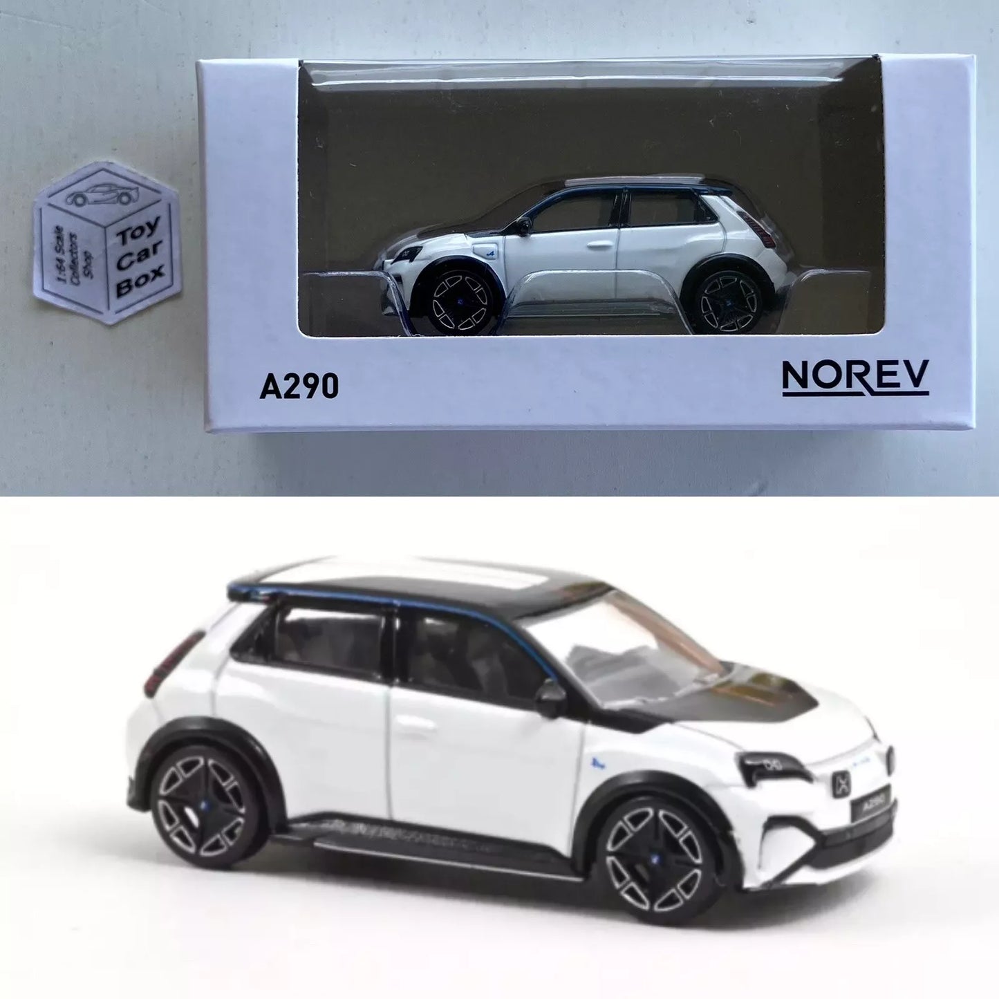 NOREV - Alpine A290 (White - 1:64 Scale - MiniJet Boxed) F03g