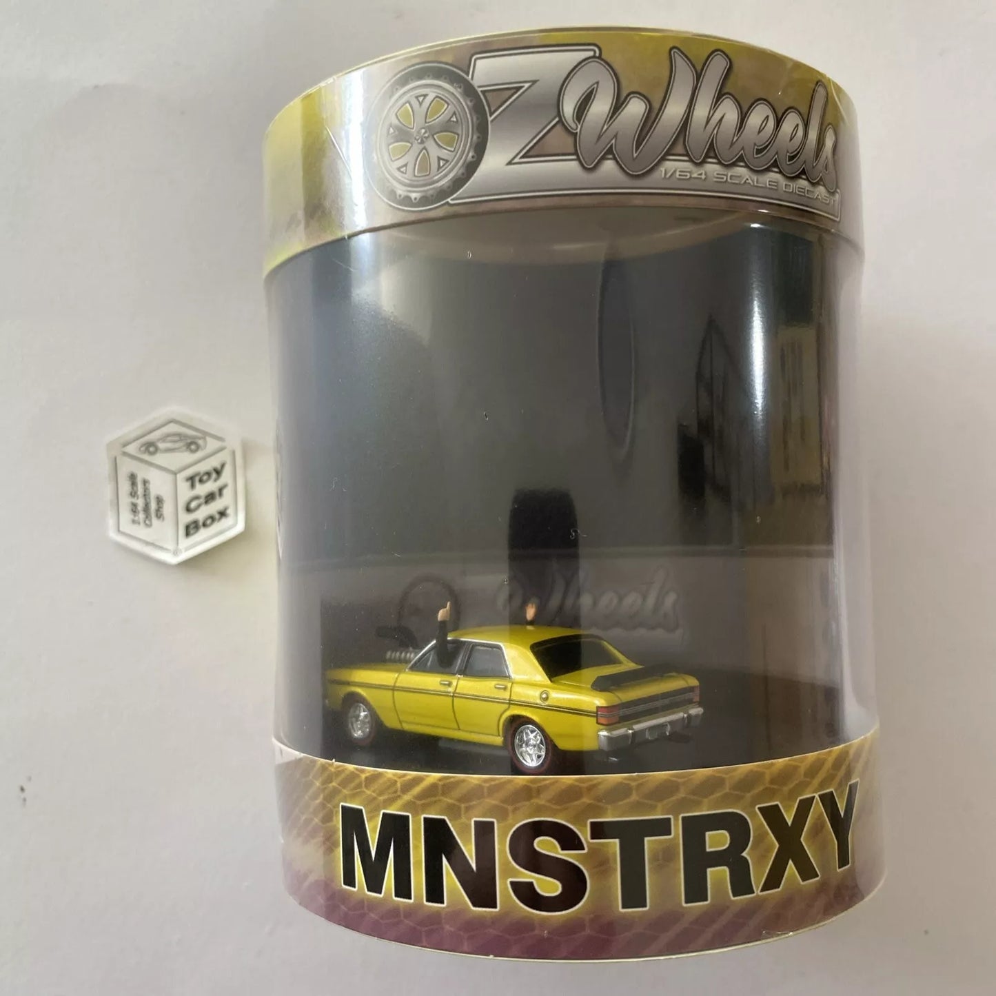 Oz Wheels - Monster XY Ford Falcon (Yellow - 1:64 Skid In Cylinder) R96