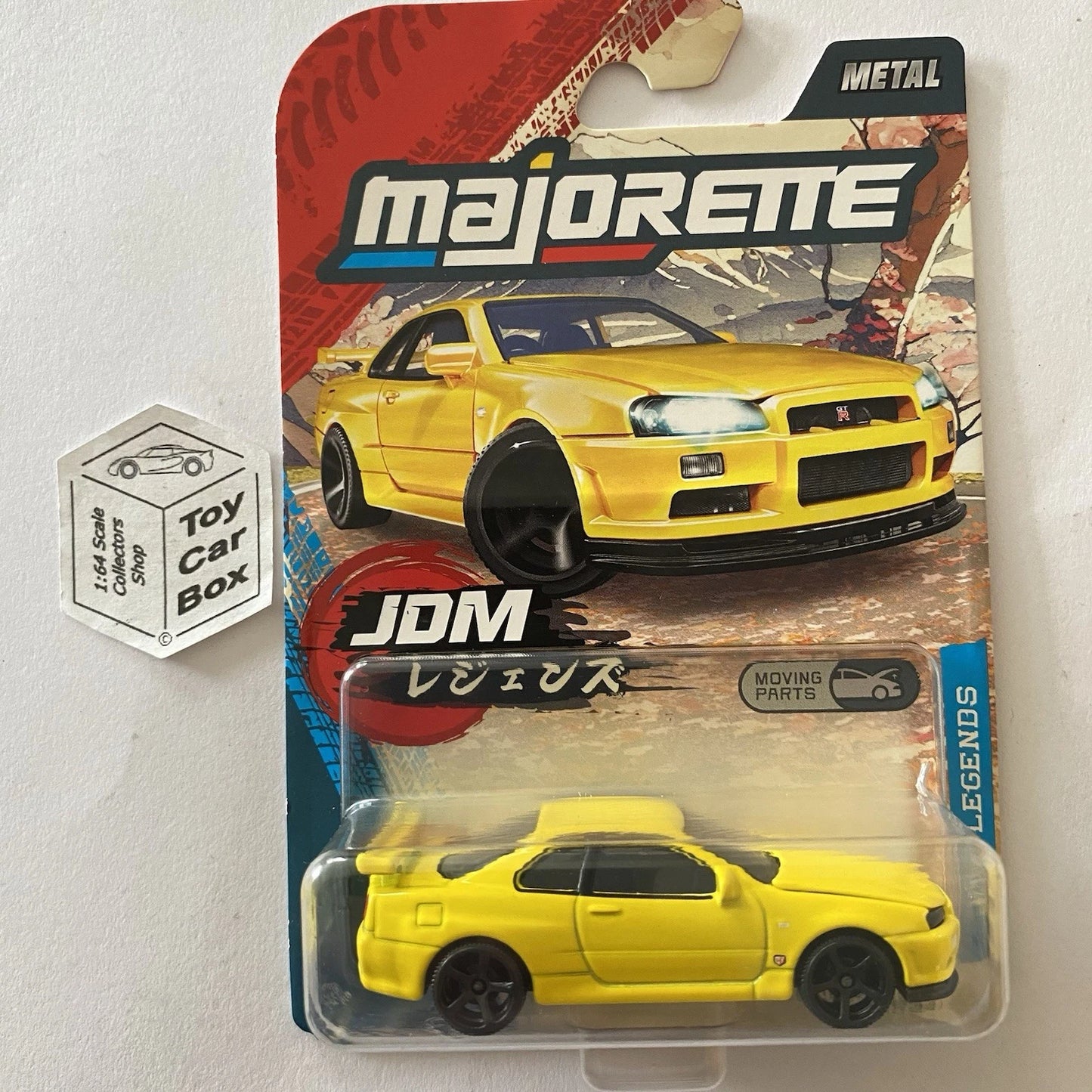 MAJORETTE Nissan Skyline GT-R R34 (Yellow - JDM Legends / Japan - 1:64*) E38