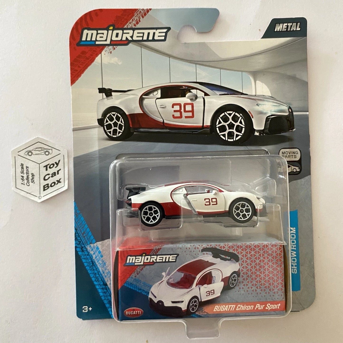 MAJORETTE Bugatti Chiron Pur Sport (White - Deluxe 1/64* - Collectors Box) G69