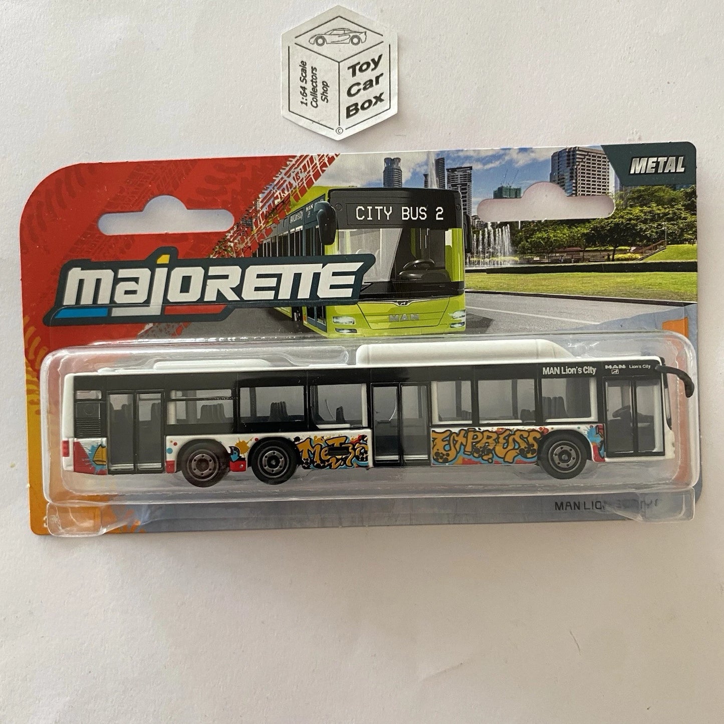 MAJORETTE - MAN Lion S City C Bus (White ‘Metro Express’ - New) H79