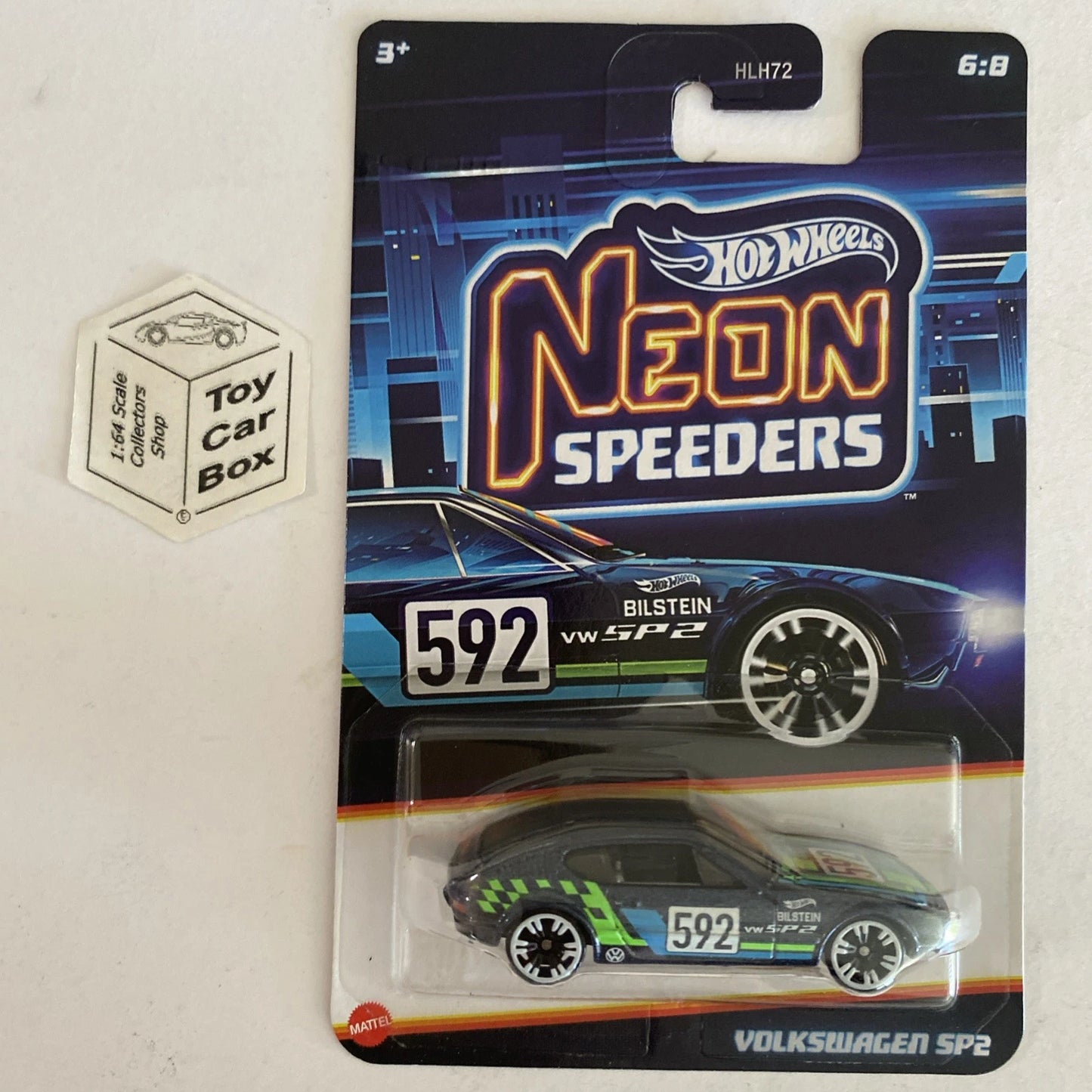 2025 HOT WHEELS Neon Speeders - Volkswagen SP2 (#6 Black) D50