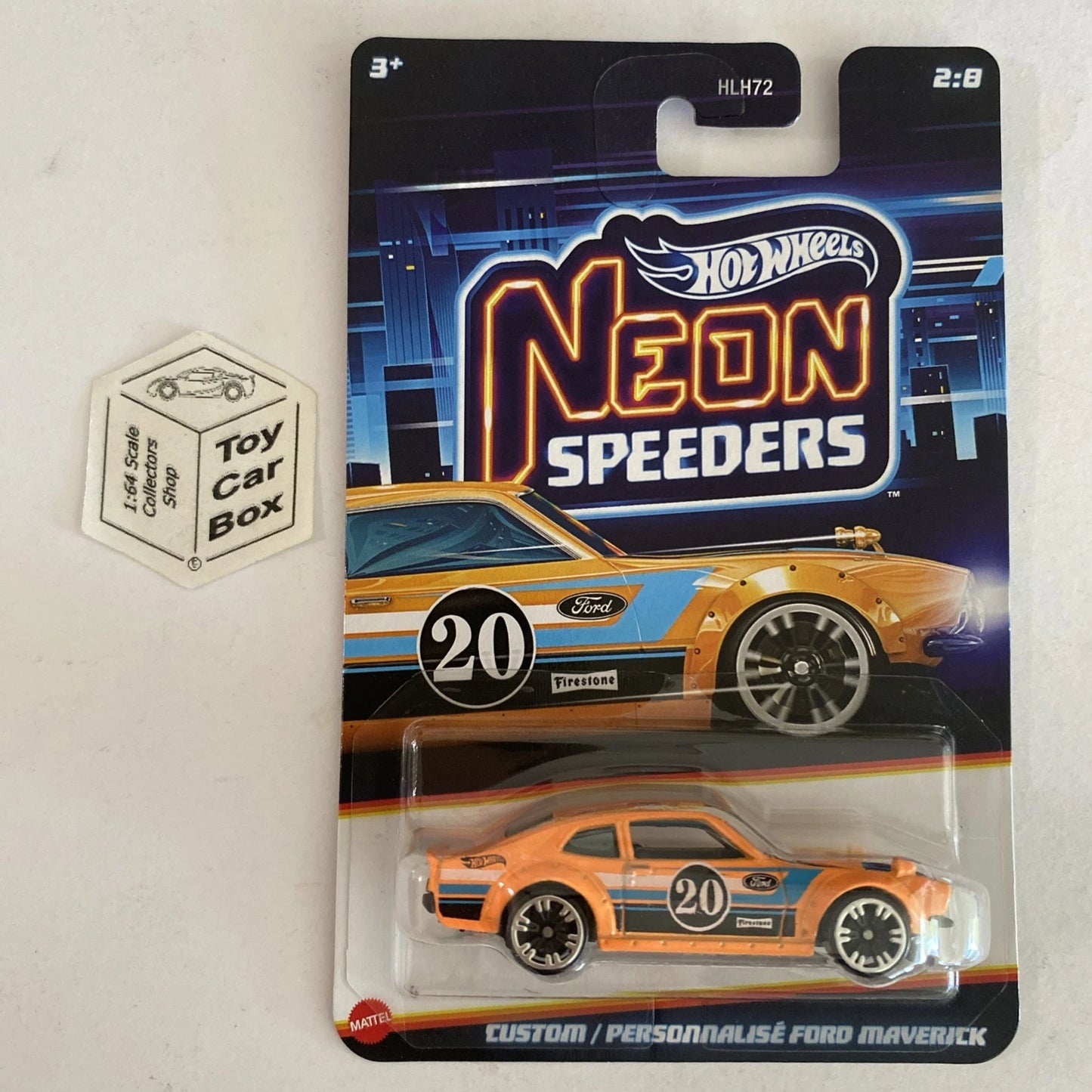 2025 HOT WHEELS Neon Speeders - Custom Ford Maverick (#2 Orange) D50