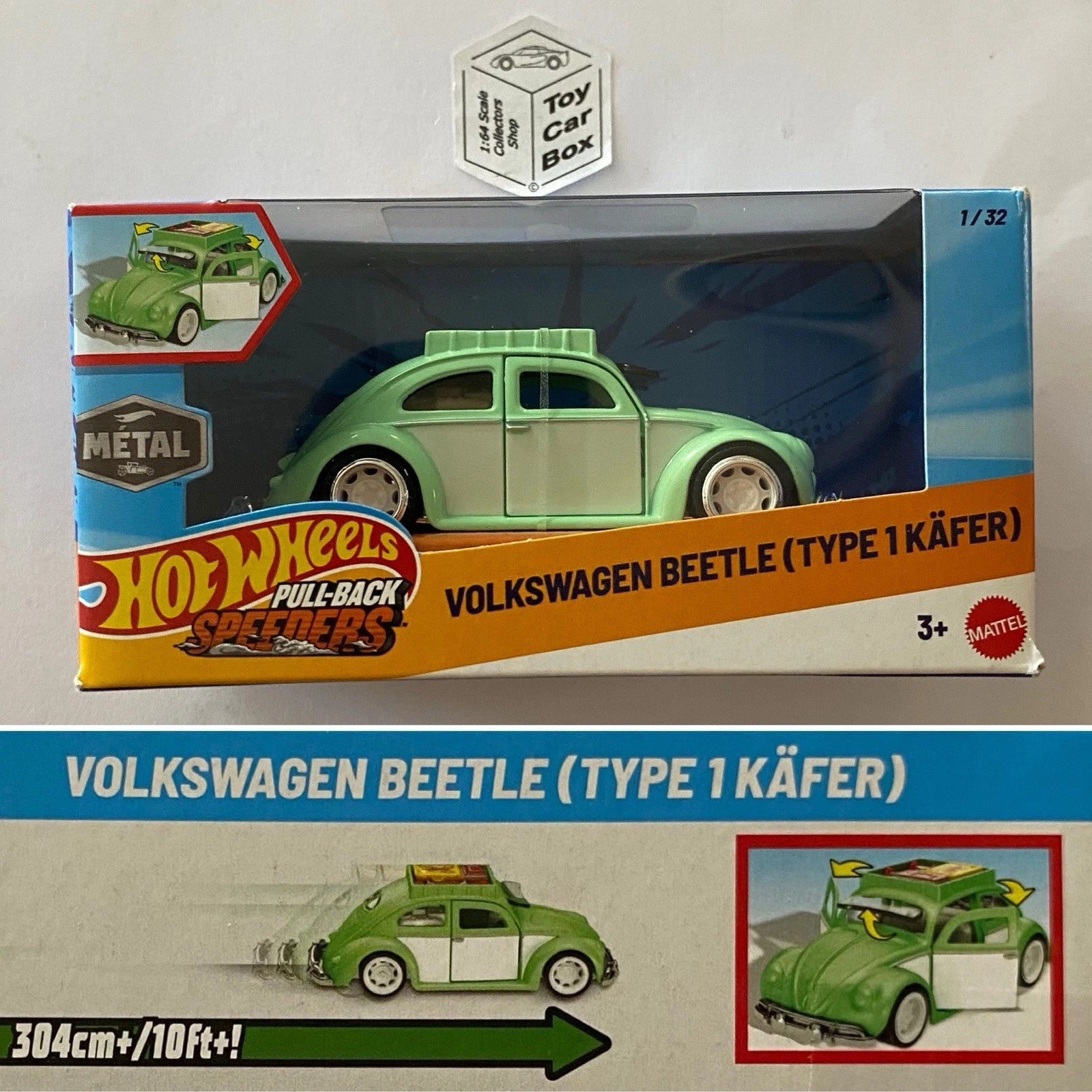 2026 HOT WHEELS 1:43* - Volkswagen Beetle (Kafer Type 1) (Pull