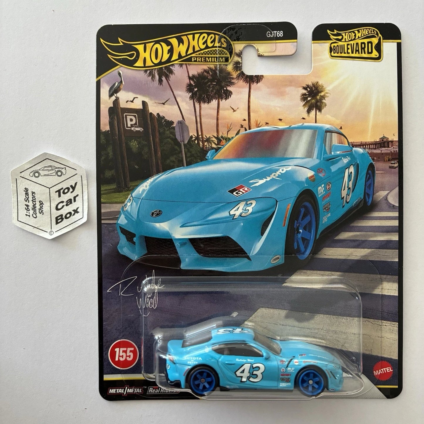 2026 HOT WHEELS Boulevard #155 - 2021 Toyota GR Supra (Blue #43 Premium) G04