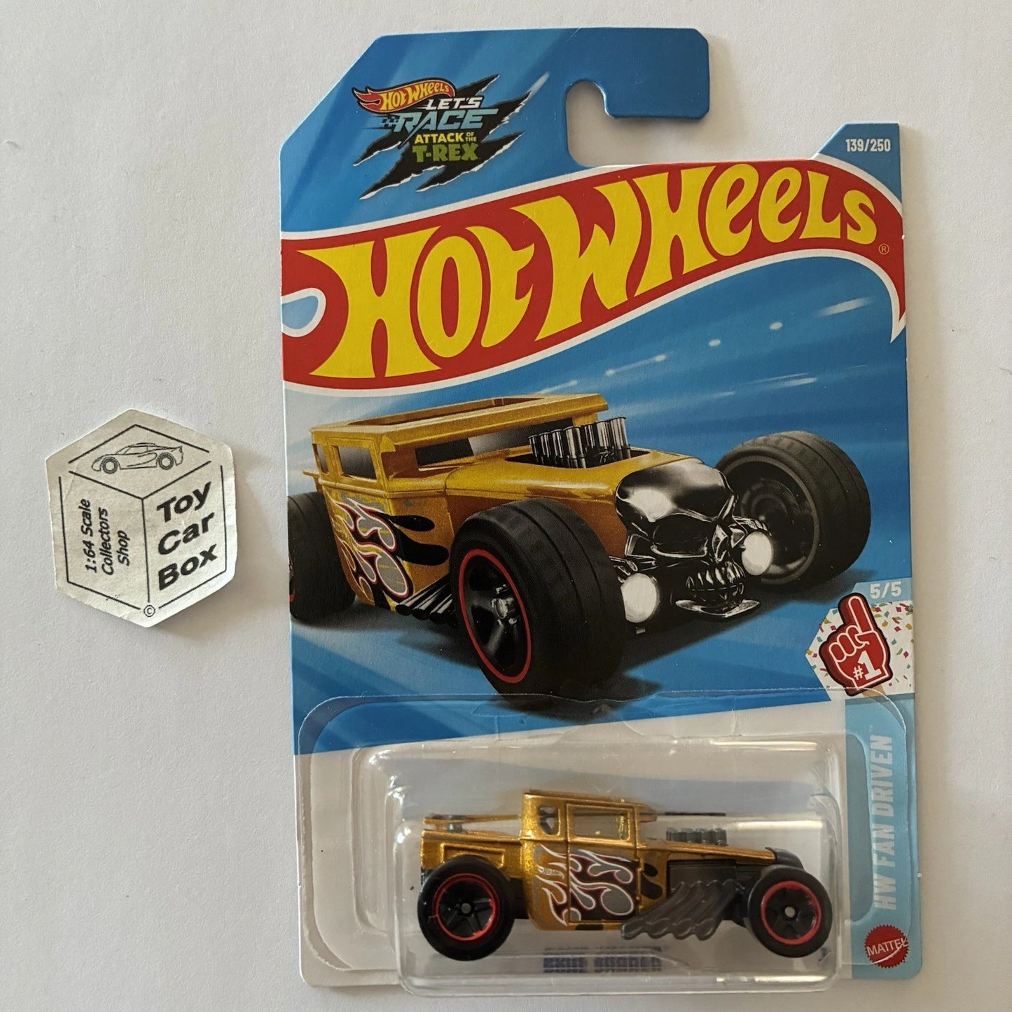 2026 HOT WHEELS #139 Bone Shaker (Gold #5 Fan Driven - Long Card) A80