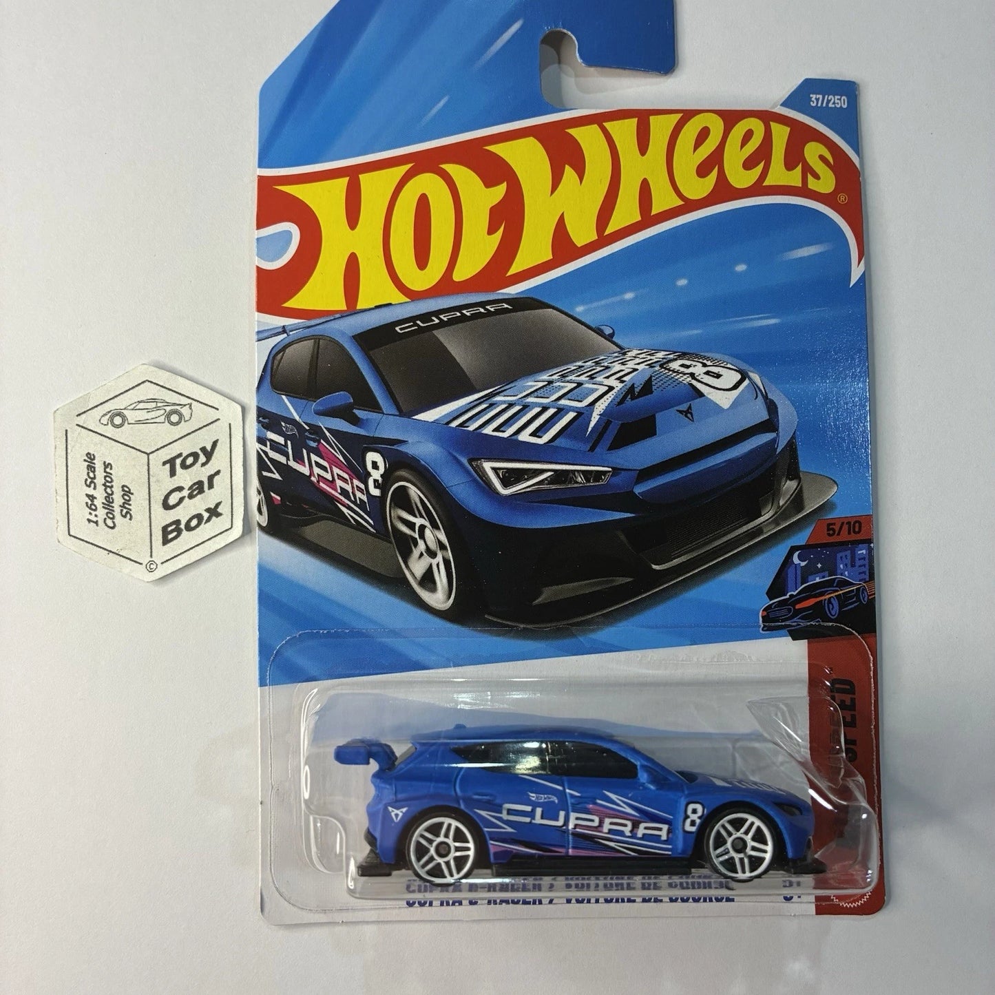 2025 HOT WHEELS #37 - Cupra E-racer (Blue #5 Nightspeed - Long Card) B00