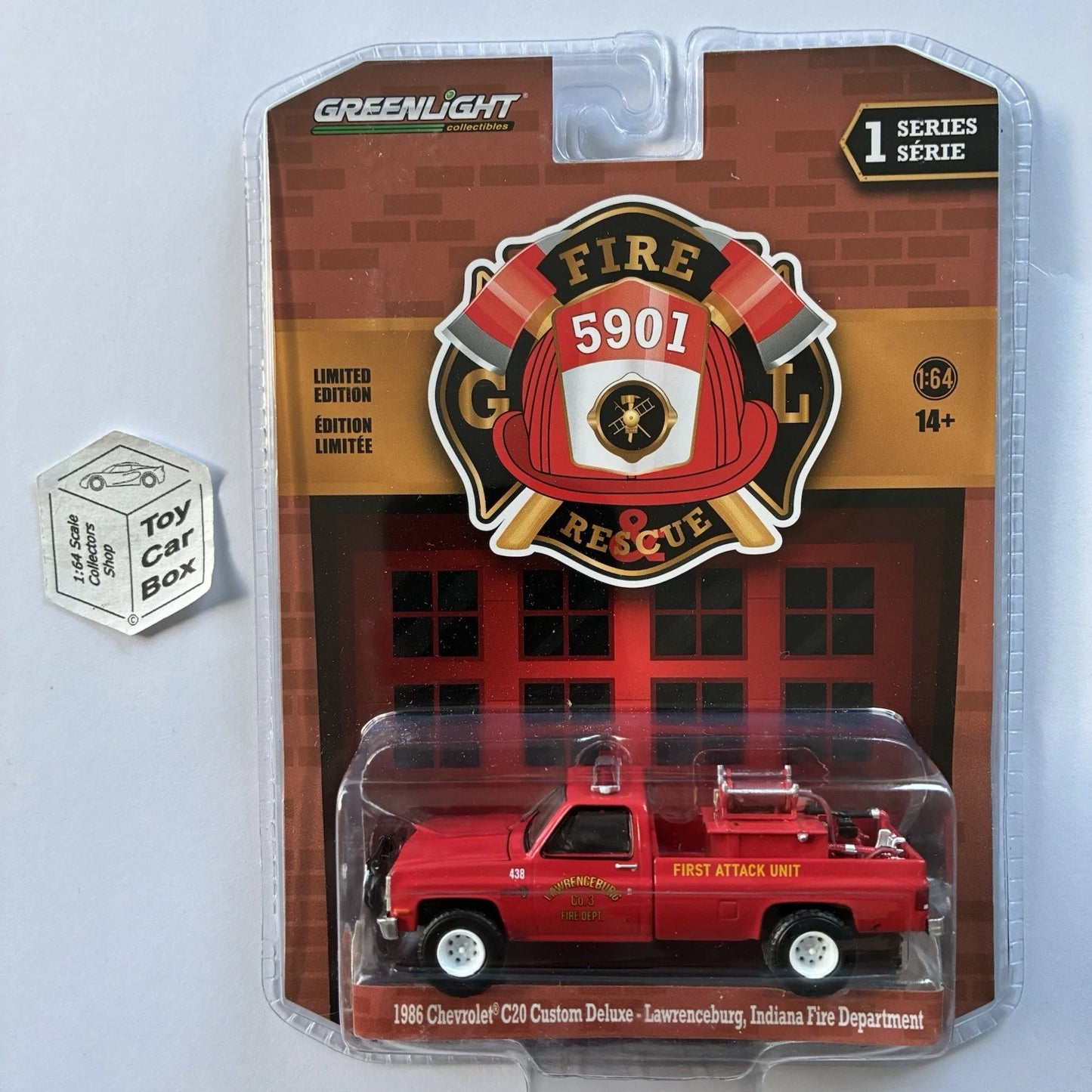 GREENLIGHT - 1986 Chevy C20 Custom Deluxe (Fire & Rescue Series 1) J45g