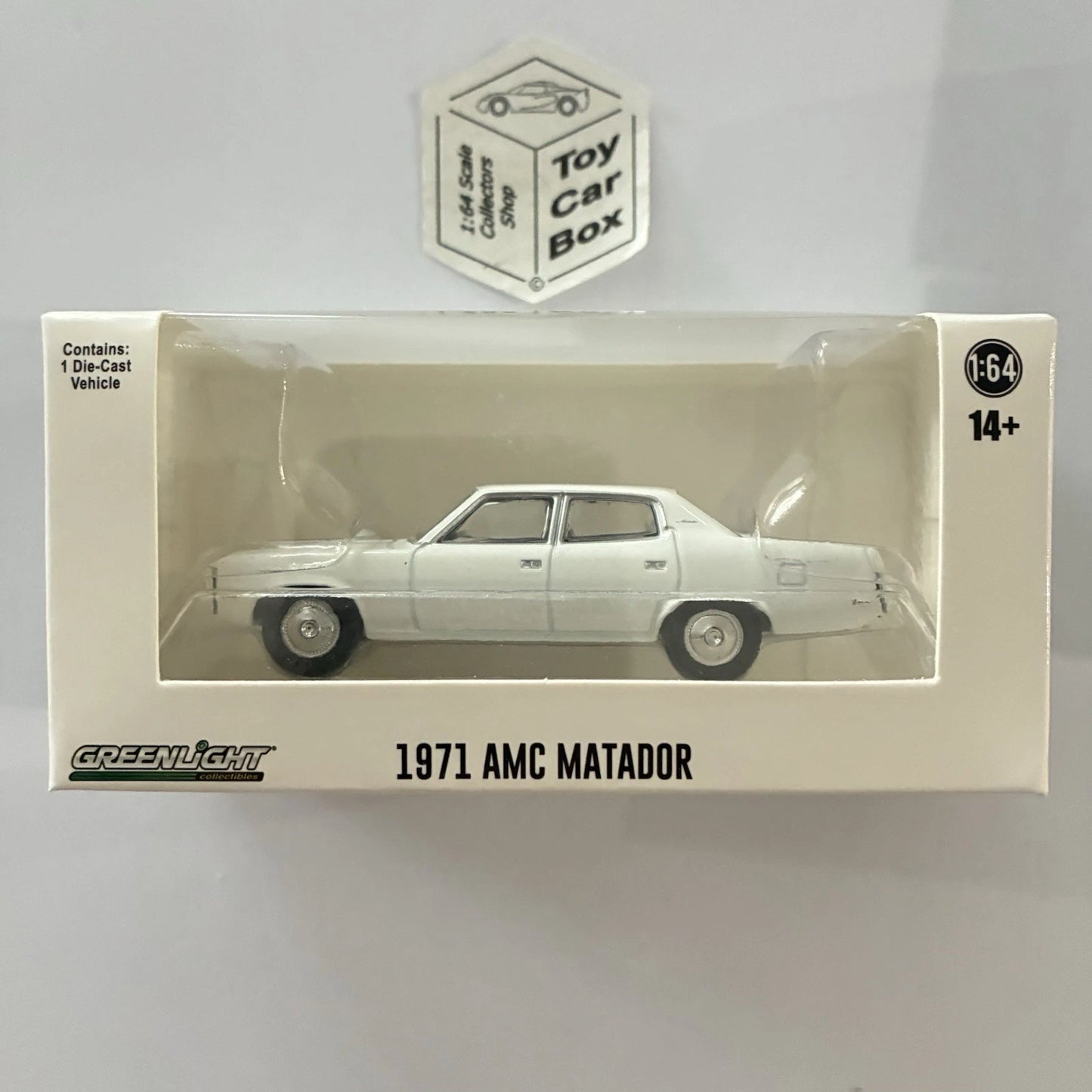 GREENLIGHT - 1971 AMC Matador (White Police Car - Hot Pursuit Special) J45g