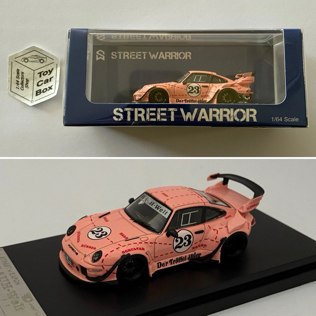 STREET WARRIOR - RAUH-Welt RWB Porsche 911 993 (Pink Pig - 1/64 Scale) Y37g