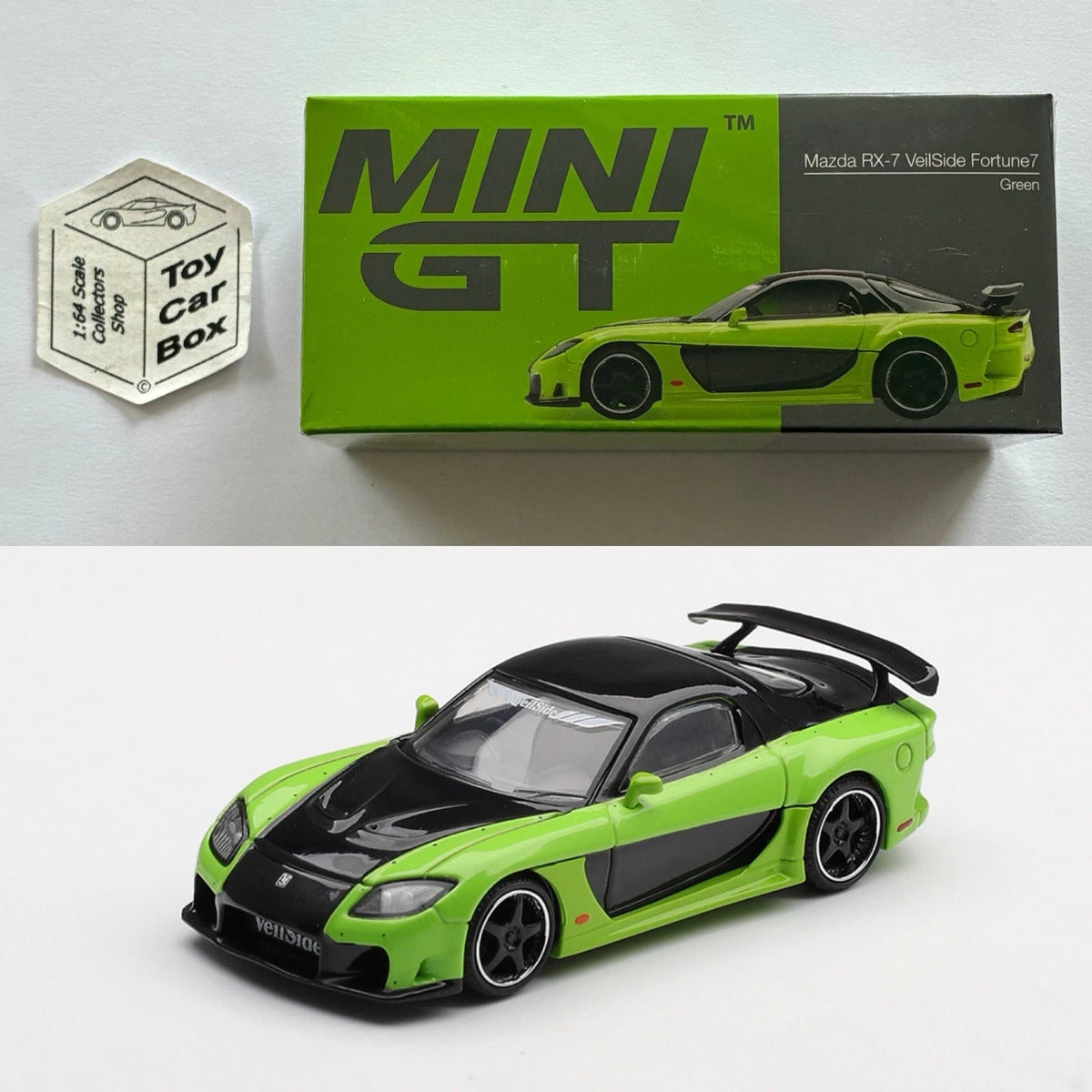 MINI GT #1223 - Mazda RX-7 VeilSide Fortune7 (Green - 1/64 Scale -Boxed) N50g