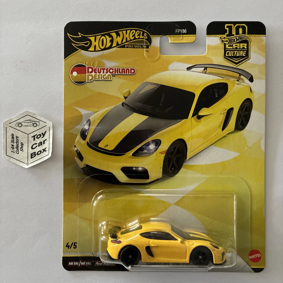 2026 HOT WHEELS Car Culture - Porsche 718 Cayman GT4 (Deutschland Design) D00