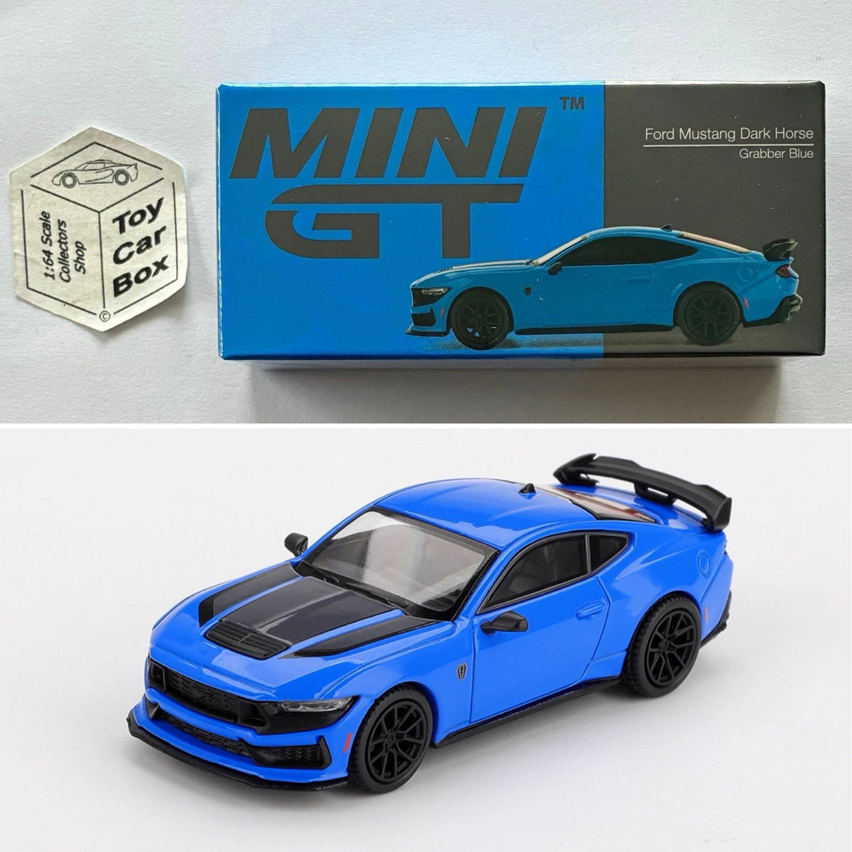 MINI GT #1141 - Ford Mustang Dark Horse (Grabber Blue - 1/64 - Boxed) N50g