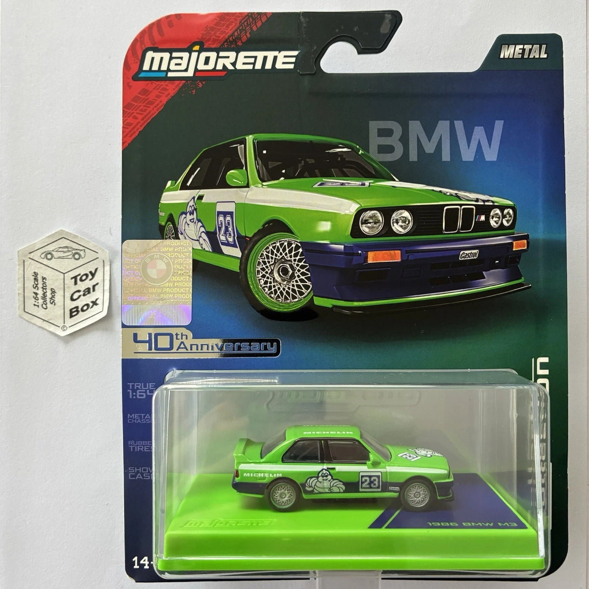 MAJORETTE - 1986 BMW M3 (Collection - True 1:64 & Display Case - Michelin) J38