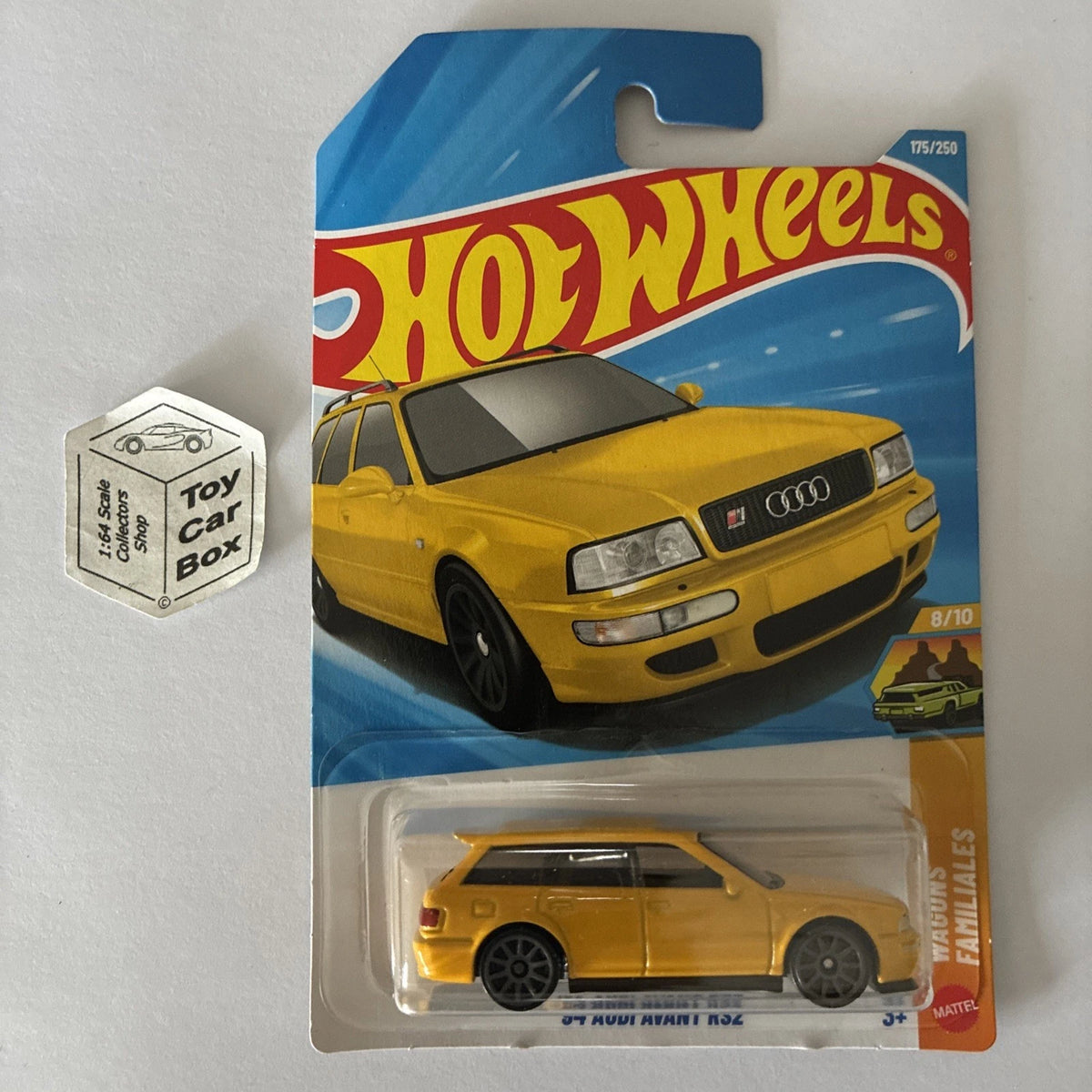 2026 HOT WHEELS #175 - ‘94 Audi Avant RS2 (Yellow #8 Wagons - Long Card) A80