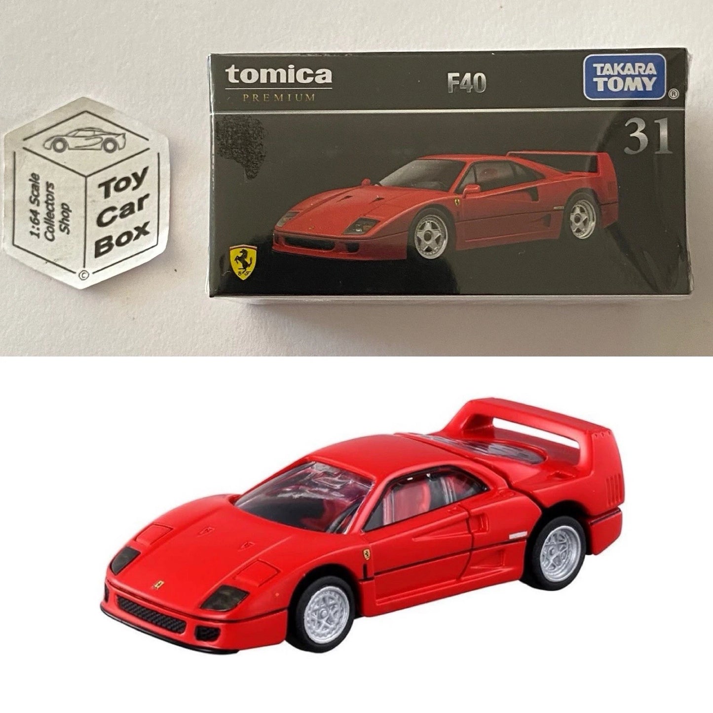 TOMICA Premium #31 - Ferrari F40 (Red - Boxed) I50g