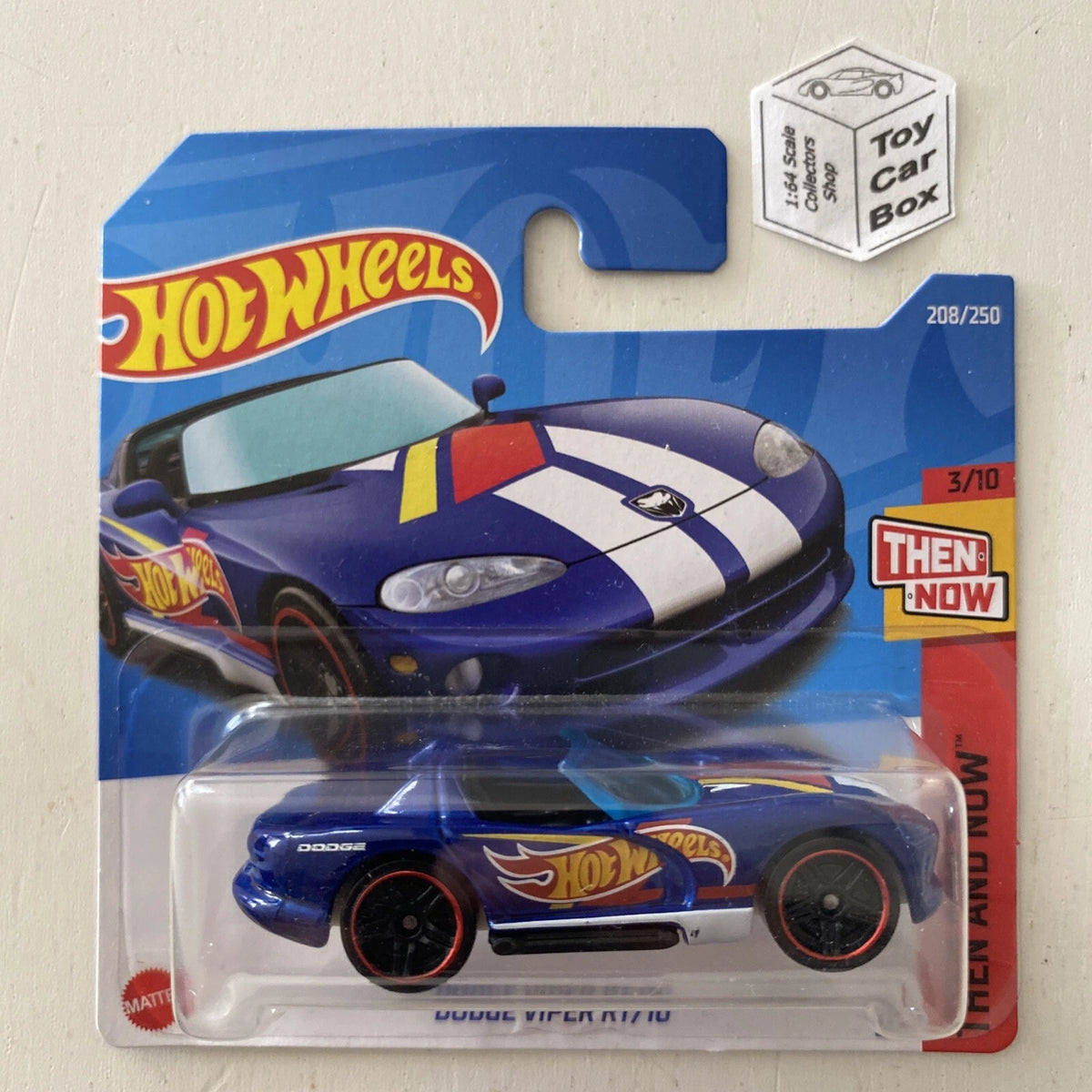 2022 HOT WHEELS #208 - Dodge Viper RT10 (Blue #3 Then & Now - Short Card) C00
