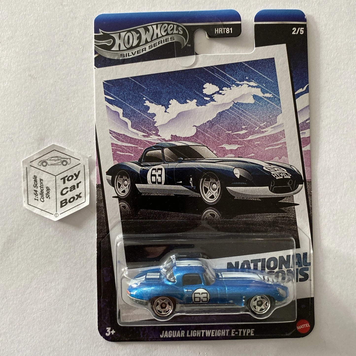 2025 HOT WHEELS Silver Series - Jaguar Lightweight E-Type (Blue #2 Icons) D00