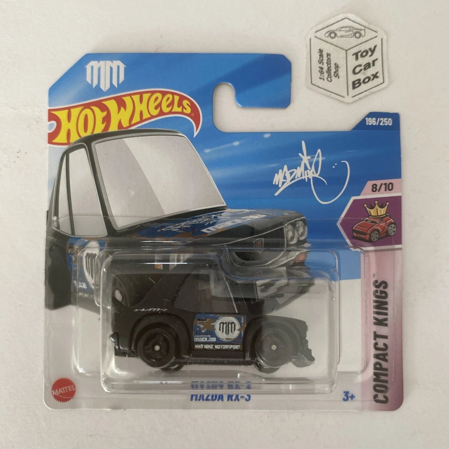 2025 HOT WHEELS #196 - Mazda RX-3 Mad Mike (Black #8 Compact Kings - Short) C35