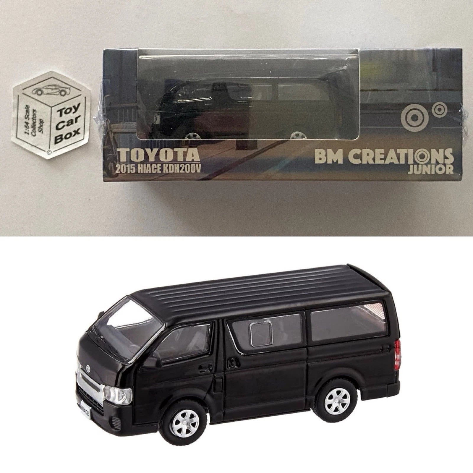 ミニカー BM Creations 1/64 Toyota 2015 Hiace BM CREATIONS - Toyota Hiace - 2015 (1:64 Scale - Black - RHD) Og