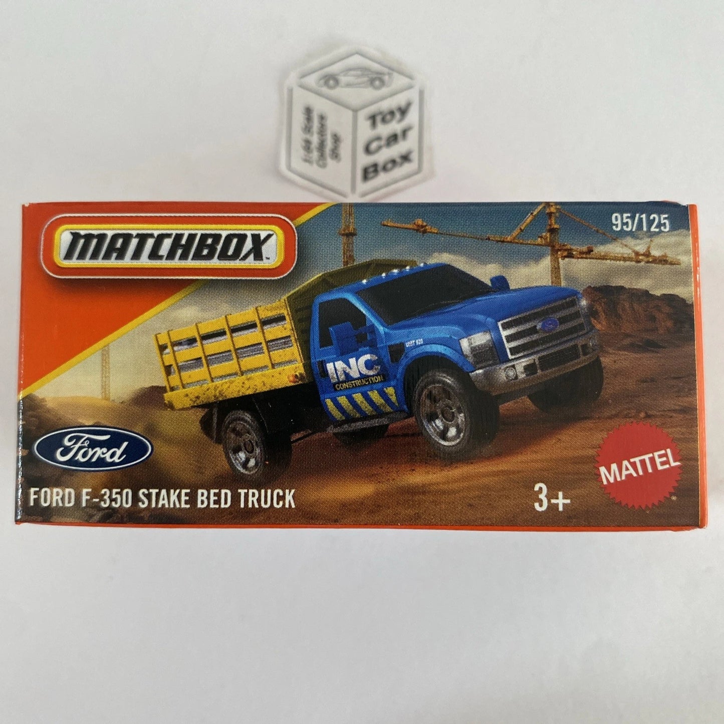 2025 MATCHBOX #95- Ford F-350 Stake Bed Truck (INC Construction -Power Grab) B80