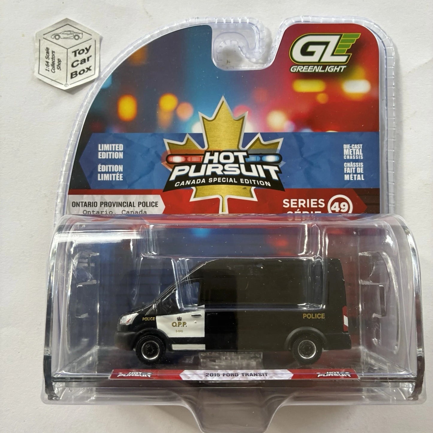 GREENLIGHT - 2015 Ford Transit (Ontario - Hot Pursuit Canada Special 49) J45g