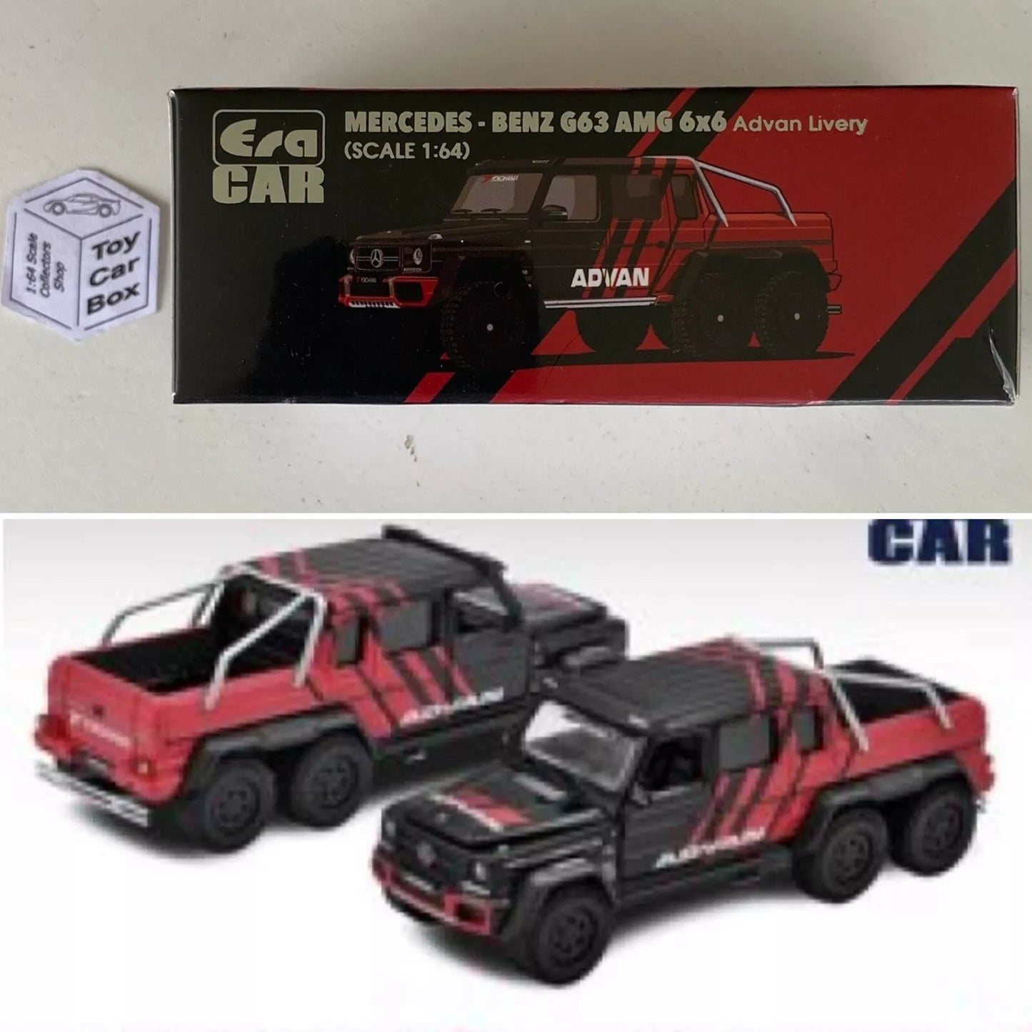 ERA CAR - Mercedes-Benz G63 AMG 6x6 (1:64 - Advan Livery - Boxed) K00g