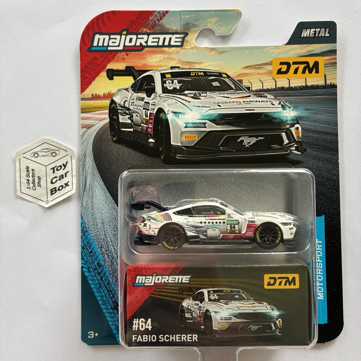 MAJORETTE Ford Mustang GT3 (DTM Motorsport Deluxe - #64 Fabio Scherer) G43