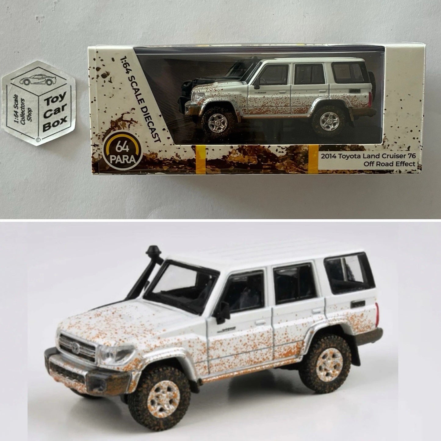 PARA64 - 2014 Toyota Land Cruiser 76 (White / Off Road Effect - 1/64 Scale) T00