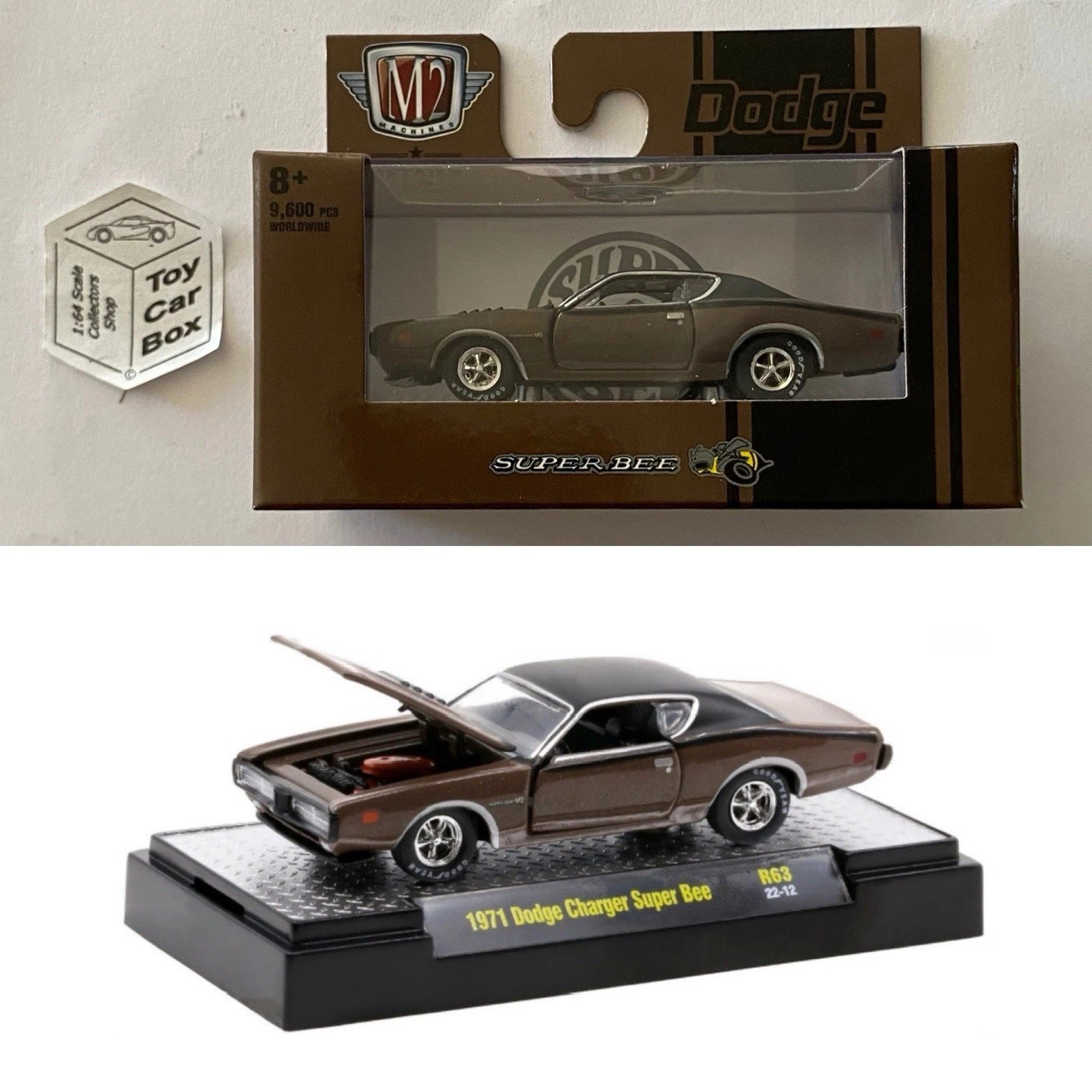 M2 MACHINES - 1971 Dodge Charger Super Bee (Brown - Detroit Muscle