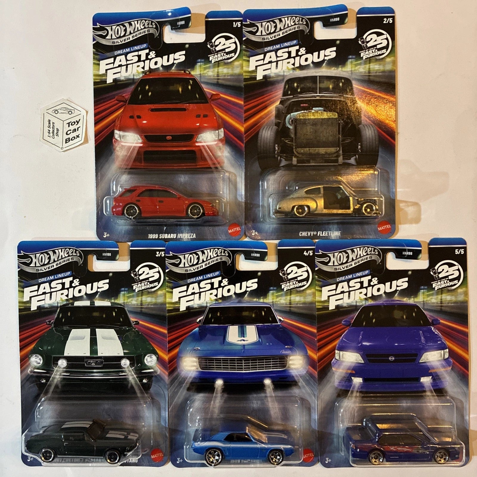 2026 HOT WHEELS - Fast & Furious 5 Car Set (Dream Lineup - inc
