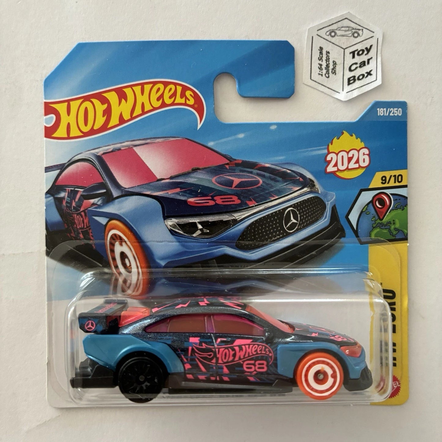 2026 HOT WHEELS #181 - Mercedes-Benz CLA HW (Blue #9 HW Euro - Short Card) C75