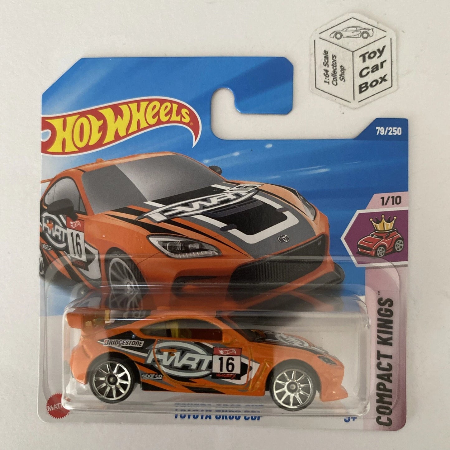 2025 HOT WHEELS #79 - Toyota GR86 Cup (Orange #1 Compact Kings - Short Card) C00