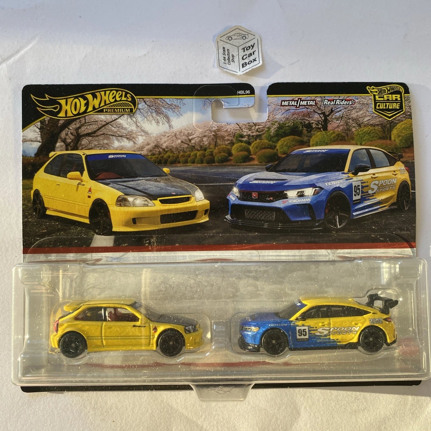 2025 HOT WHEELS Car Culture Twin Set - ‘99 Honda Civic (EK9) & Civic Type R -Q10