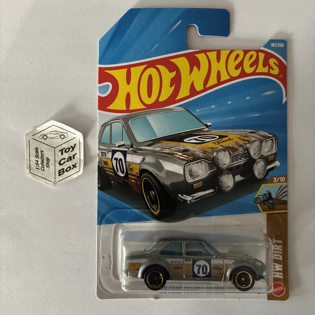 2026 HOT WHEELS #161 - ‘70 Ford Escort RS1600 (Silver #3 HW Dirt) A44