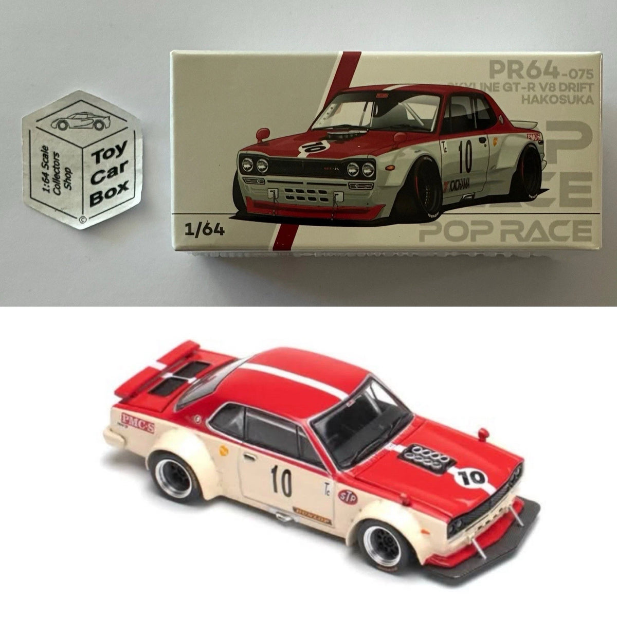 POP RACE - Nissan Skyline GT-R V8 Drift Hakosuka (1:64 Watanabe #PR64-075) Q84g